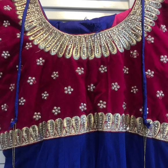 Pink and blue salwaar kameez - Picture 4 of 4
